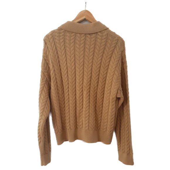 NWT Braided Cable-Knit Zippered Cardigan | SIMONS Contemporary | Vision - Picture 5 of 10